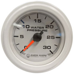 0-15 PSI White Boost Gauge 2-1/16