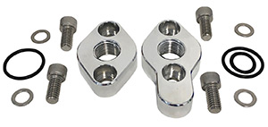 Polished Billet Aluminum Small Block Chevy Water Inlet Plates (Pair)