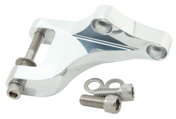 Bottom Mount Billet Aluminum Alternator Bracket - Black