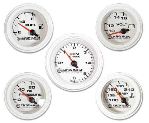 White Five Gauge Combination Set
