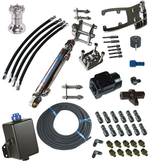 Single Bravo Single Ram Full Hydraulic Helm Steering System Hardin Marine