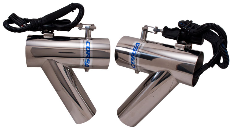 Exhaust Diverter System - Mercruiser 496 Polished - Hardin Marine
