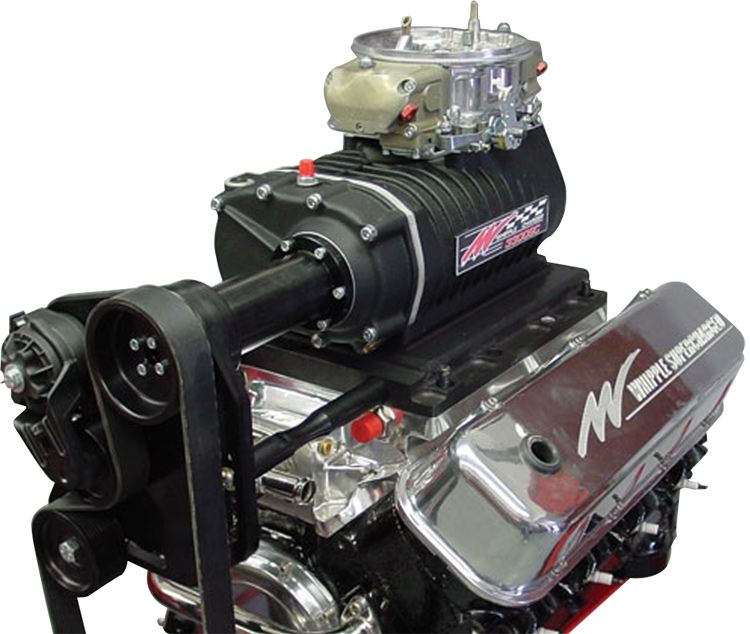 Whipple BBC Intercooled Kit for 4500 Holley, VBelt, Standard Deck