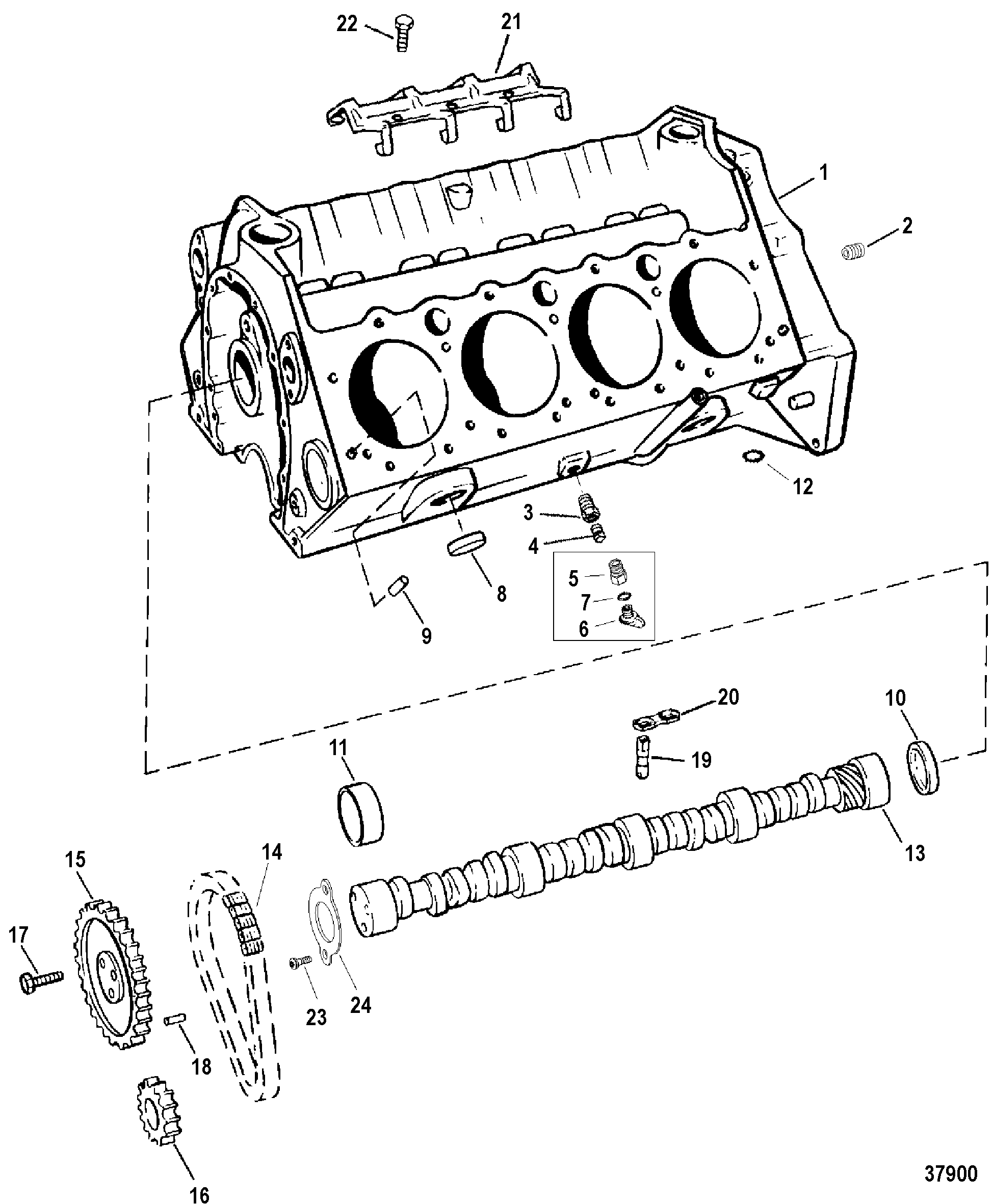 Hardin Marine - Cylinder Block And Camshaft Hardin Marine - Cylinder Block And Camshaft
