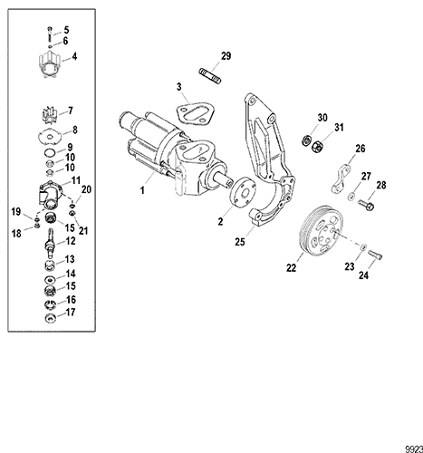 Hardin Marine - Sea Water Pump Assembly