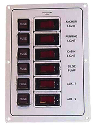 6-Gang Rocker Switch Panel