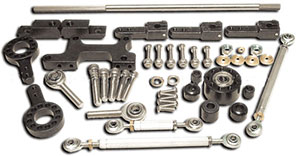 Precision Roller Bearing Dual Carburetor Linkage Kit - B&amp;M/Holley 420