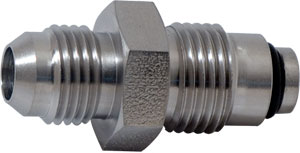 SS Straight Shuttle Valve Fitting -6 Male X 16MM X 1.50MM