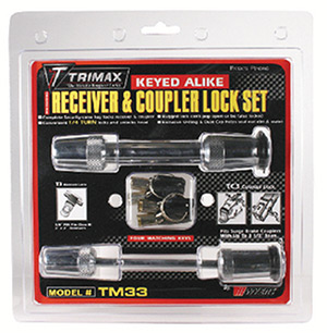 KEYED ALIKE RECEIVER & COUPLER LOCK SET (TRIMAX LOCKS)