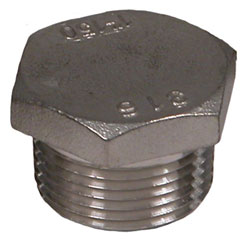 1-1/4" NPT Stainless Steel Pipe Plug