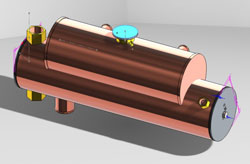 Piggy Back Type A, size:4 x 16, 1409 sq in, copper tubes