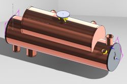 Piggy Back Type B, size:4 x 20, 1763 sq in, copper tubes