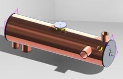 Low Profile, size:4 x 24, 1434 sq in, copper tubes