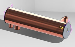 Compact Type A, size:5 x 28, 3869 sq in, copper tubes