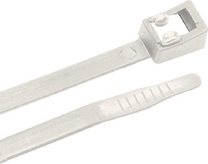 Self Cutting Cable Ties, 8" Natural, 20/pack"