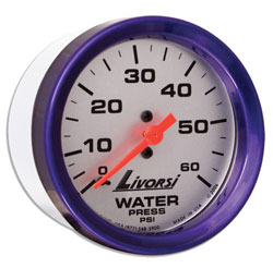 Livorsi 0-60 PSI Water Pressure Gauge Mega & Race Rim 2-1/16"