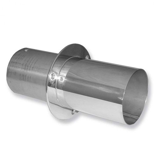 4" Extra Long Straight Cut Exhaust Tips with Internal Flaps (Pair)