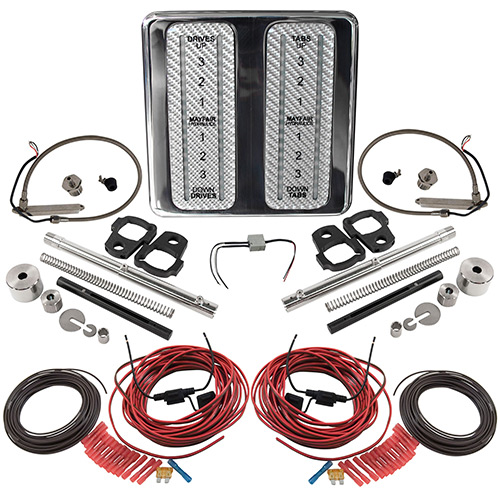 LED Trim Indicator Kit for Dual Mercury Speedmaster, Alpha or TRS Outdrives with Mercury Trim Tabs with a 3 wire electric sender