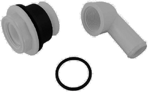 Johnson Pump 81-47246-01 Intake Elbow, Inlet Pipe Gasket and Nut For Manual and Silent Electric Version Toilets