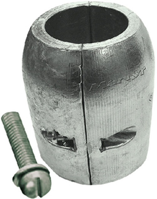 Clamp Shaft Aluminum Anode With Slotted Screw, 7/8"