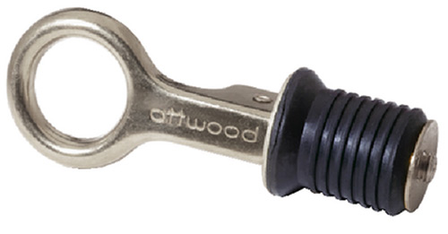 Attwood 1" Drain Plug with Stainless Steel Snap Handle"