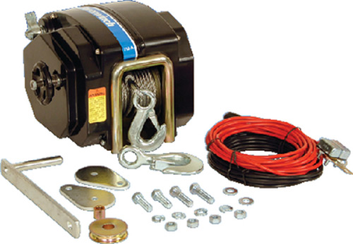 Powerwinch 12V Model 712 Marine Trailer Winch With 7/32" x 40' Cable, Max Load 7500 lbs., Vertical Lift 2400 lbs."