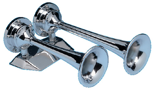 Marinco Dual Trumpet Mini Air Horn Chrome Plated