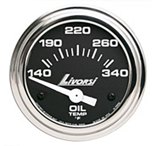 Livorsi Oil Temperature Gauge 140-340F Industrial Series 2-1/16"