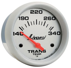 Livorsi Transmission Temperature Gauge 140-340F Mega & Race Rim 2-5/8"