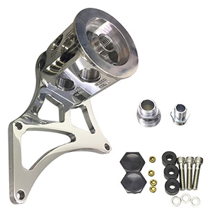 Polished Horizontally Mounted Thermostatically Controlled Engine Oil Filter Mount