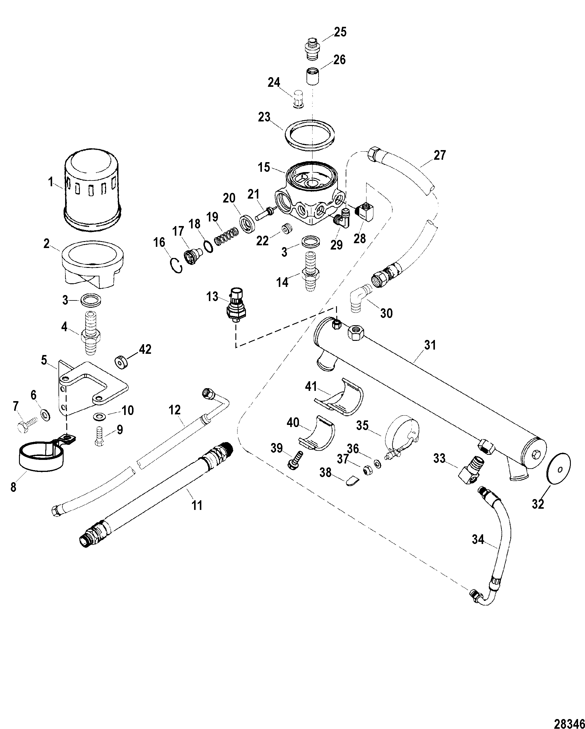 Hardin Marine - Oil Cooler And Oil Filter (Engine) trim tabs wiring diagram 