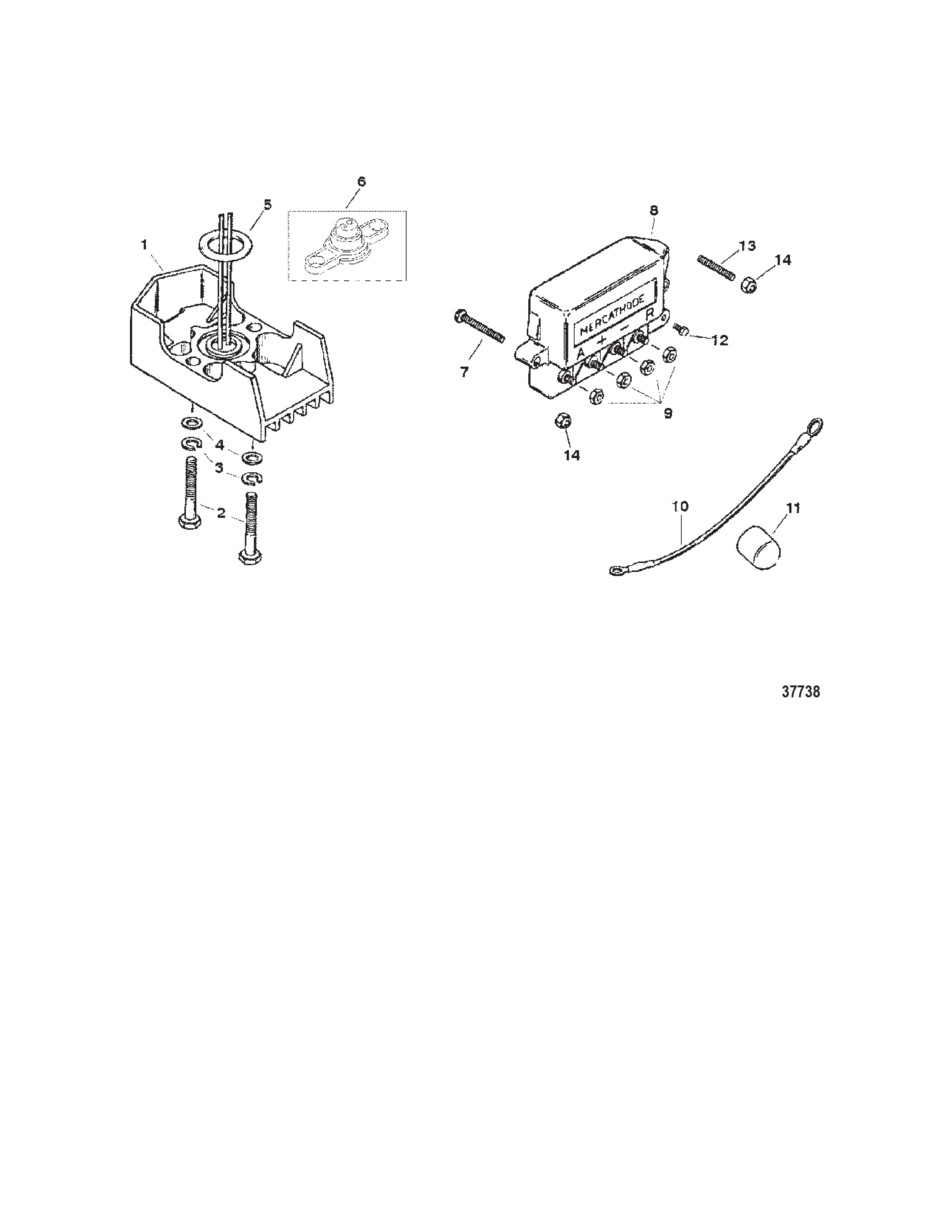 5.7L (2 BBL) GM 350 V-8 1996 - Serial 0F601000 Thru 0K001526 - Mercathode Components