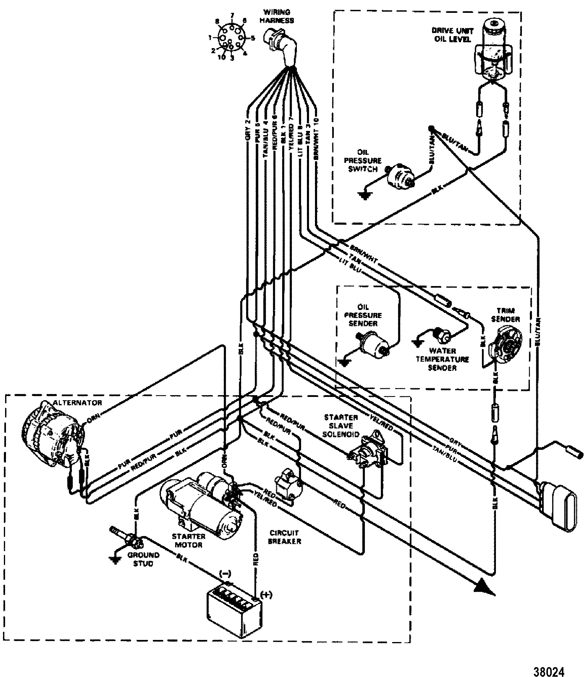 Hardin Marine Wiring Harness (engine) TBI Ignition Diagram 454 Tbi Wiring Diagram
