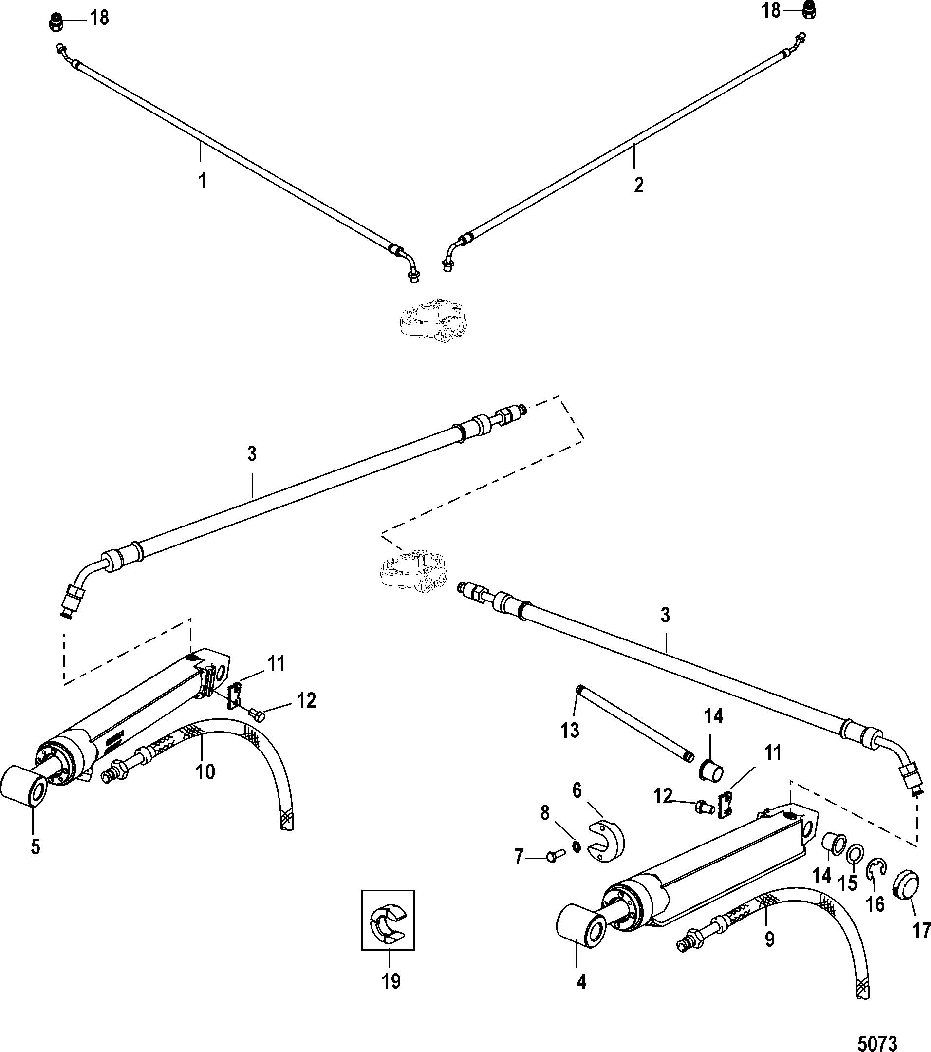 OEM Mercruiser Alpha Gen 2 trim pin shaft 17-815953A01