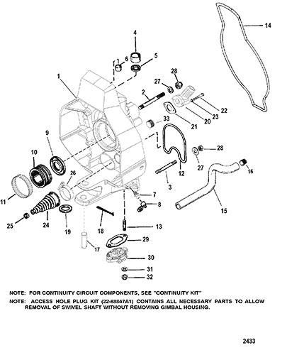 Oil Seal for Mercruiser Gimbal Bearing Housing replaces 26-88416