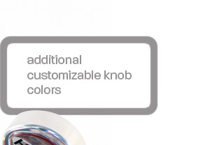 Hardin Marine Offshore Controls have customizable knob colors separate from the base plate color customization