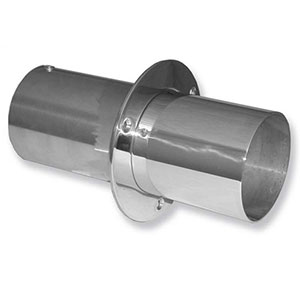 4" Straight Cut Exhaust Tips with Internal Flaps (Pair) 4” External Length, 5” Internal Length