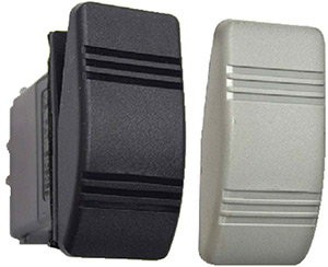 Contura Iii Non-Illuminated Weather Resistant Rocker Switch, Mom On/Off, Black & Gray