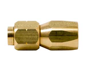 Hose End, - 6 STR Brass SAE