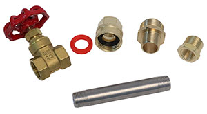 Berkeley 12JC/JG Jet Drive Inline Garden Hose Connection Kit with Gate Valve