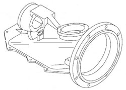 SUCTION PIECE, AT-309 (10-1/2 BOLT CIRCLE)