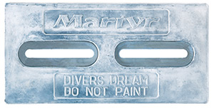 Martyr Cmdivermini Hull Zinc Anode 1/2" X 3.9" X 5.9"