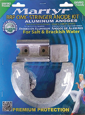 Martyr BRP OMC Stringer Mount Anode Kit, Aluminum