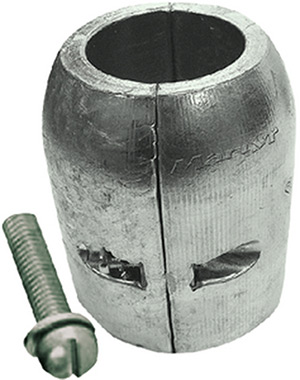 Clamp Shaft Aluminum Anode With Slotted Screw, 25mm