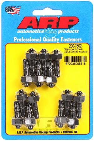 Stamped steel valve cover stud kit