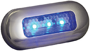 T-H Marine LED Oblong Courtesy Light With Stainless Steel Bezel