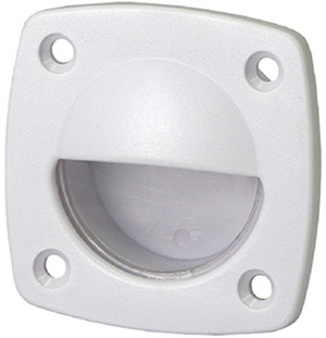 T-H Marine Led Courtesy Companion Way Light With Exposed Fasteners And White Plastic Bezel, White Leds