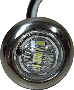 T-H LED Push-In Utility Light With Stainless Steel Bezel