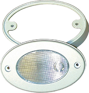 T-H Led Oval Light With Mounting Ring, White