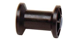 Tie Down Engineering Hull Sav'r Black Spool Rubber Roller. Size 4" with 1/2" hole."